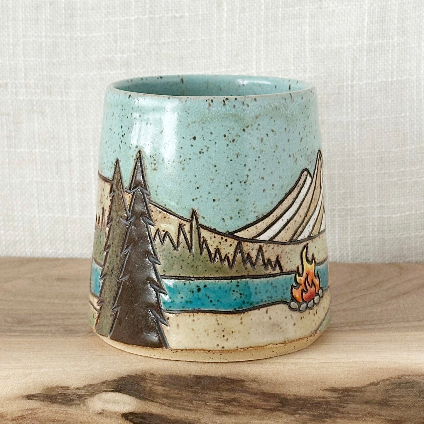 orange tent mug - right orientation (12 oz)