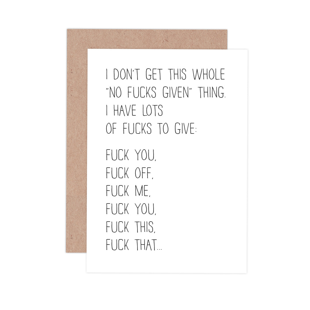 No F*cks Given
