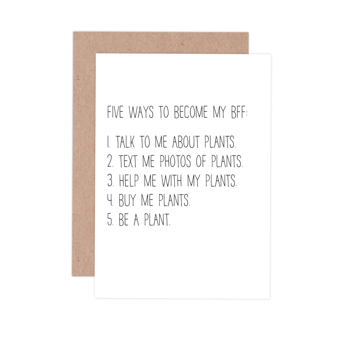 Five Ways To Become My BFF