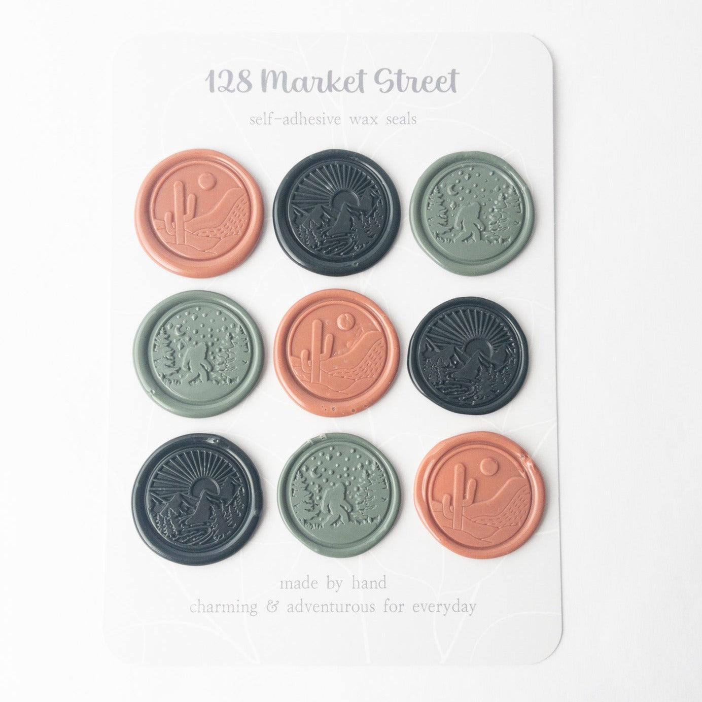 Wax Seals, Set of Nine, Landscapes No. 1