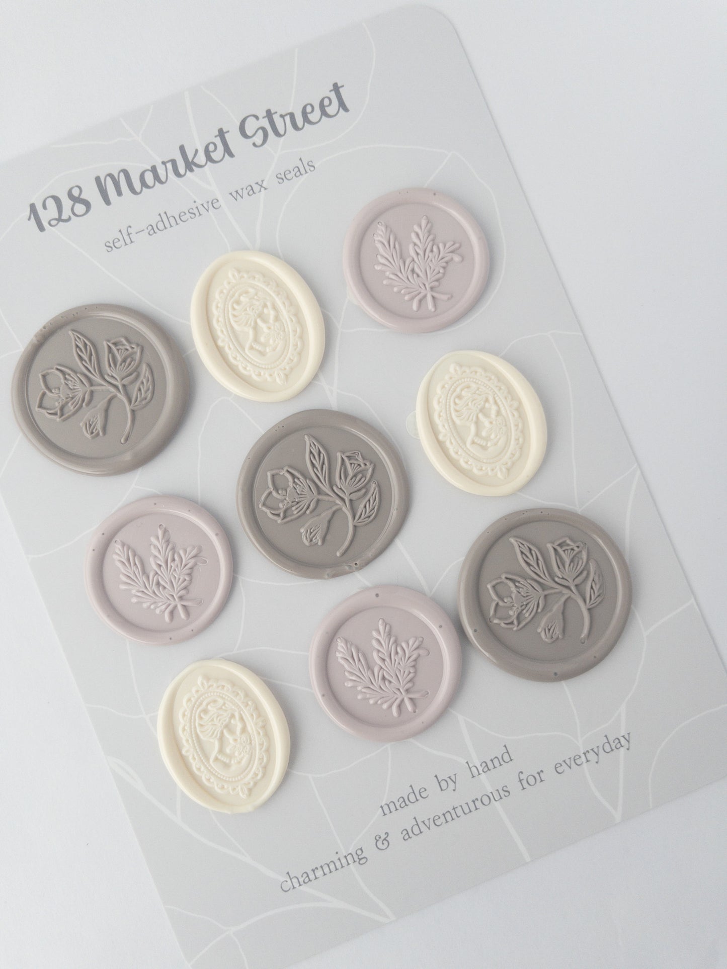 Wax Seals, Set of Nine, Cameo No. 1 in Wedding Neutrals