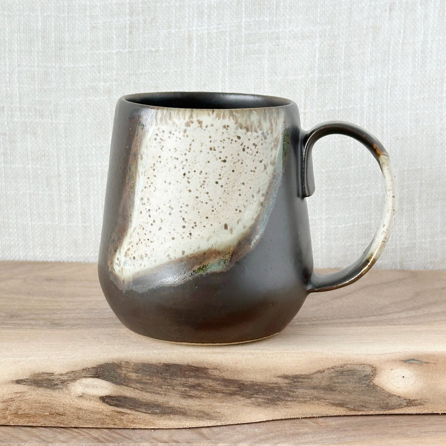 black walnut & cream mug, no 2 (12 oz)