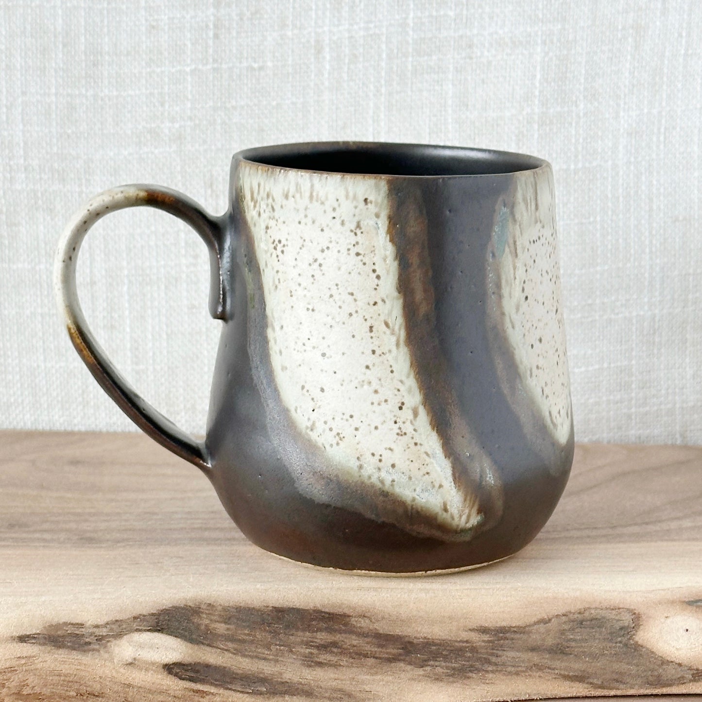 black walnut & cream mug, no 1 (12 oz)