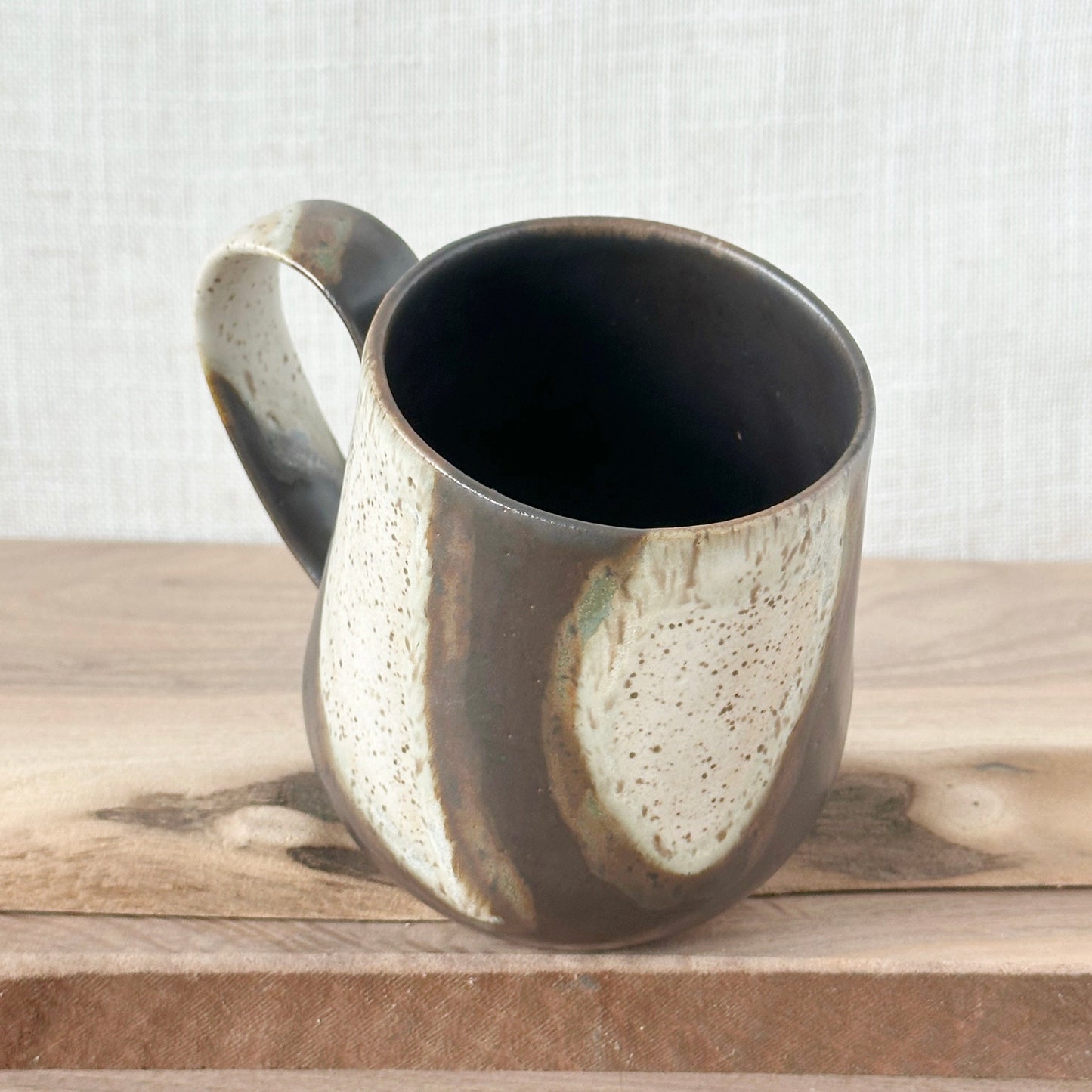 black walnut & cream mug, no 1 (12 oz)