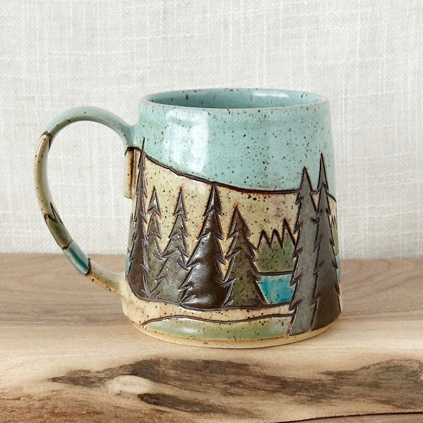 orange tent mug - right orientation (12 oz)