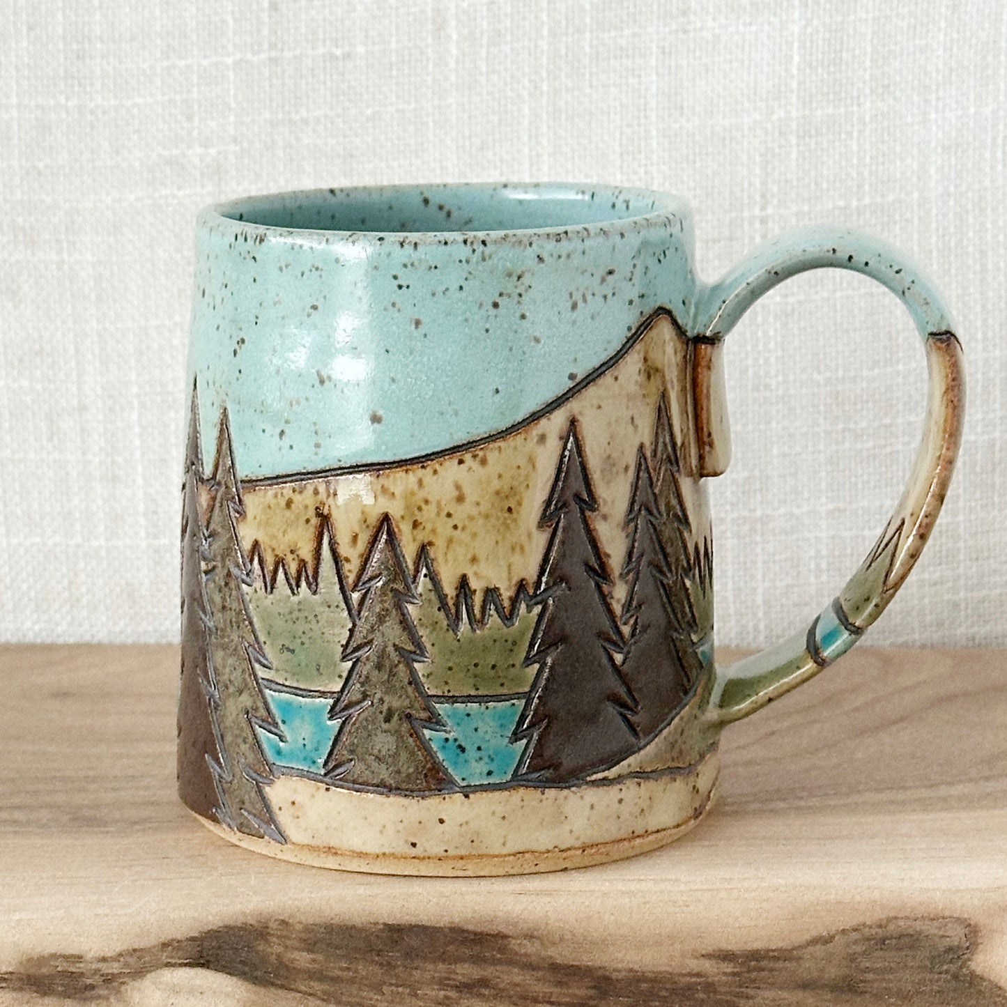 red tent mug - left orientation (12 oz)