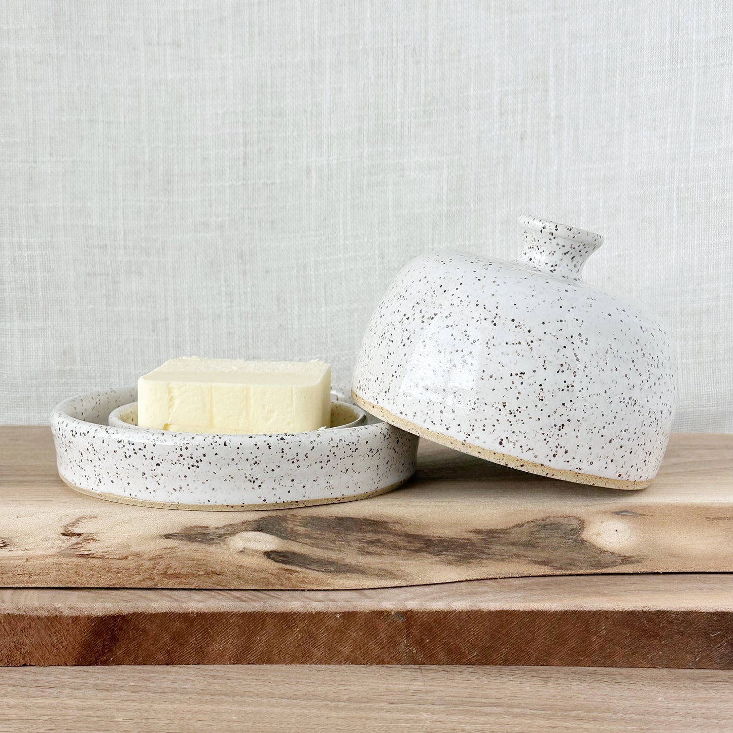 butter dish - white