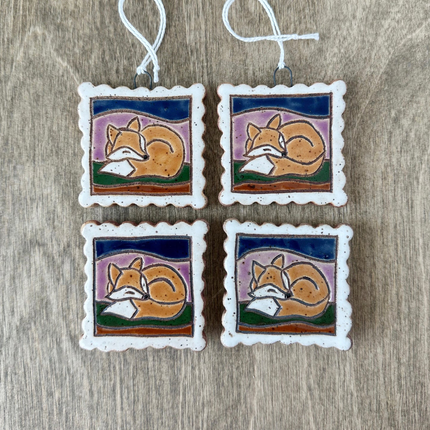 sleeping fox stamps