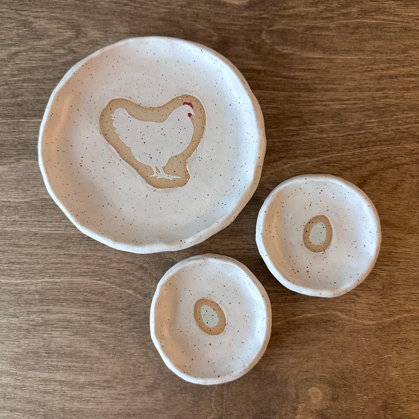 mini plate set - chicken & eggs