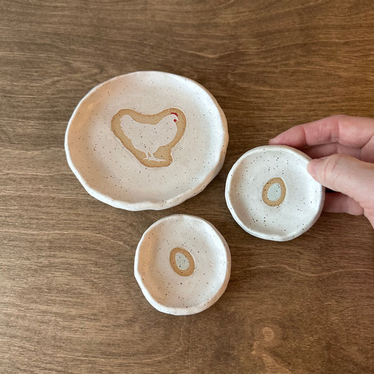 mini plate set - chicken & eggs