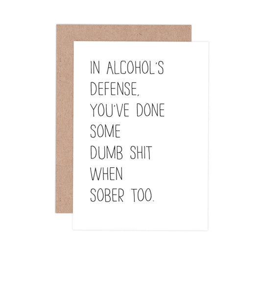 In Alcohol's Defense