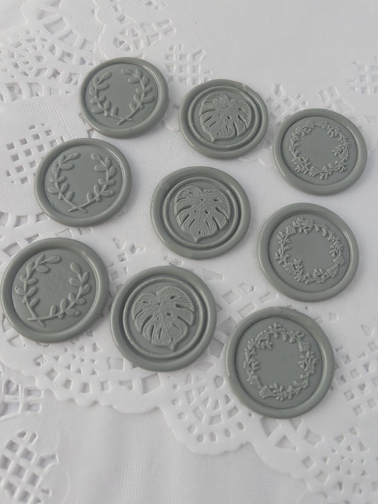 Wax Seals, Set of Nine, Garden No. 2 in Thyme