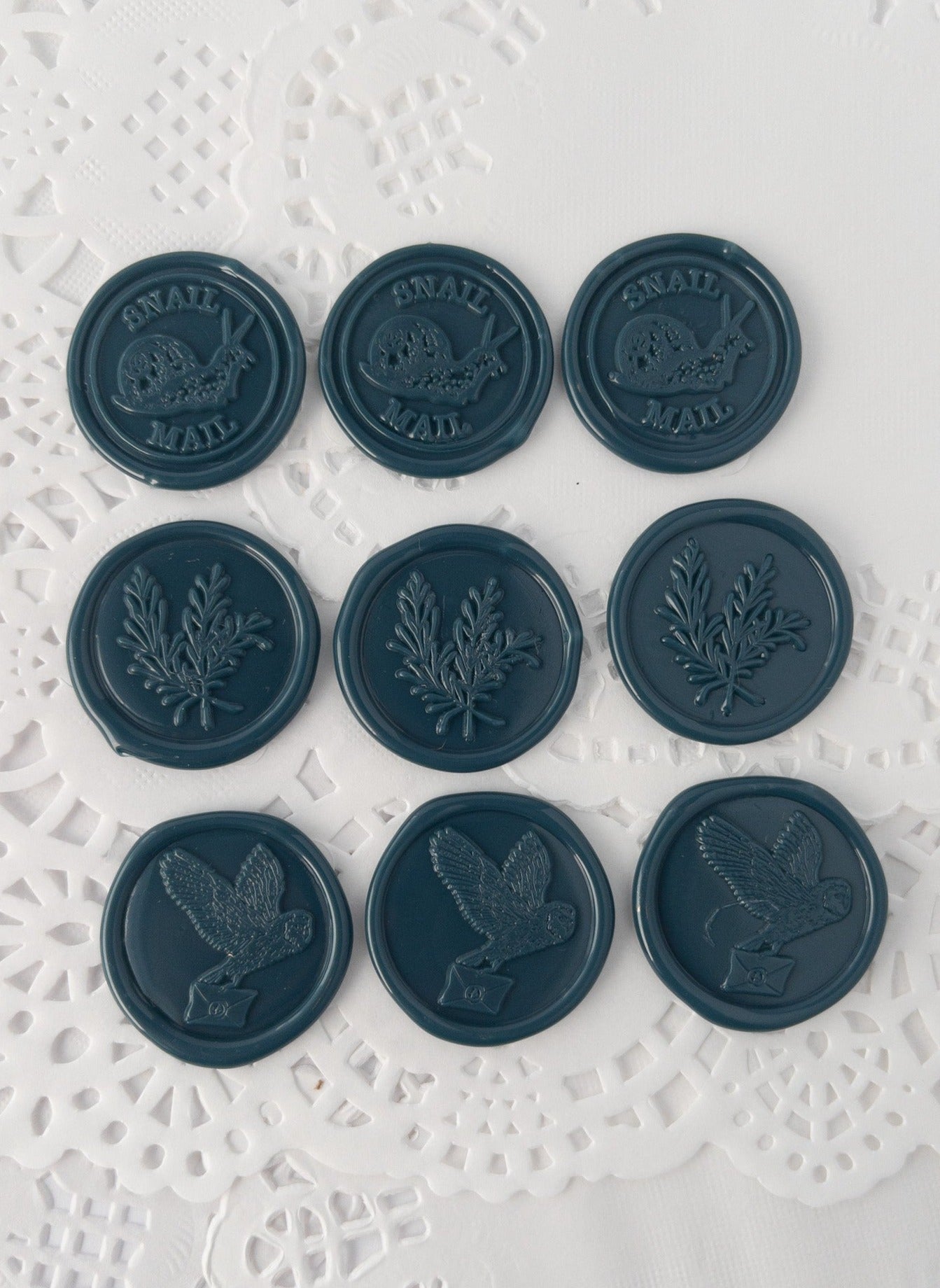 Wax Seals, Set of Nine, Mail No. 1 in Inverness