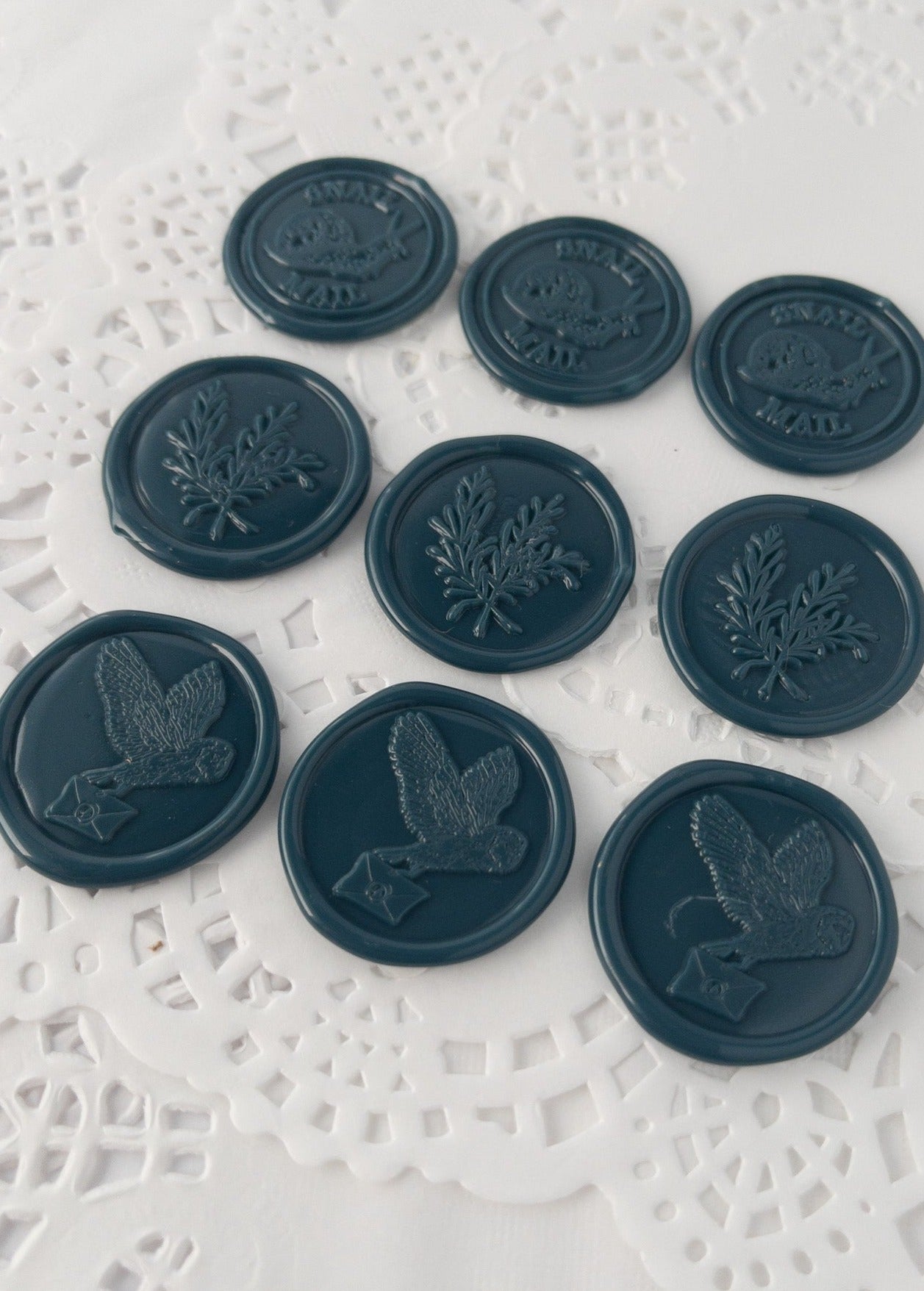 Wax Seals, Set of Nine, Mail No. 1 in Inverness