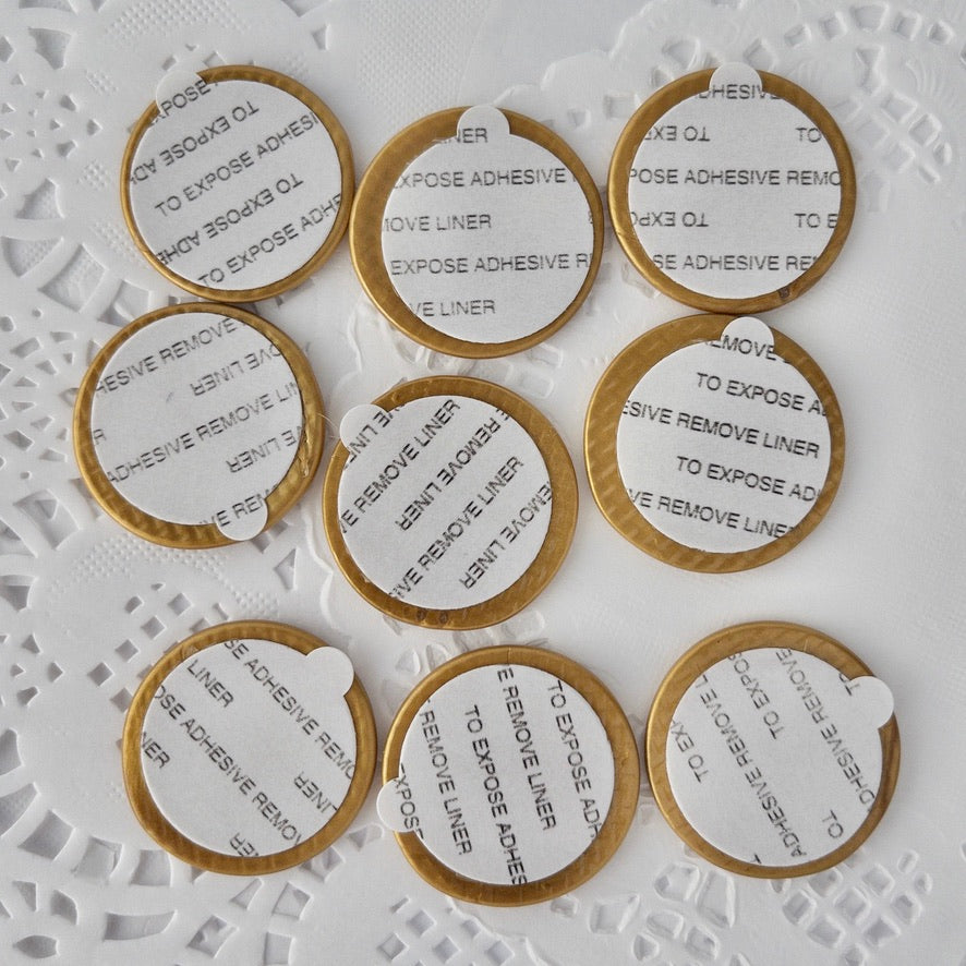 Wax Seals, Set of Nine, Gilded, Gold & Mustard